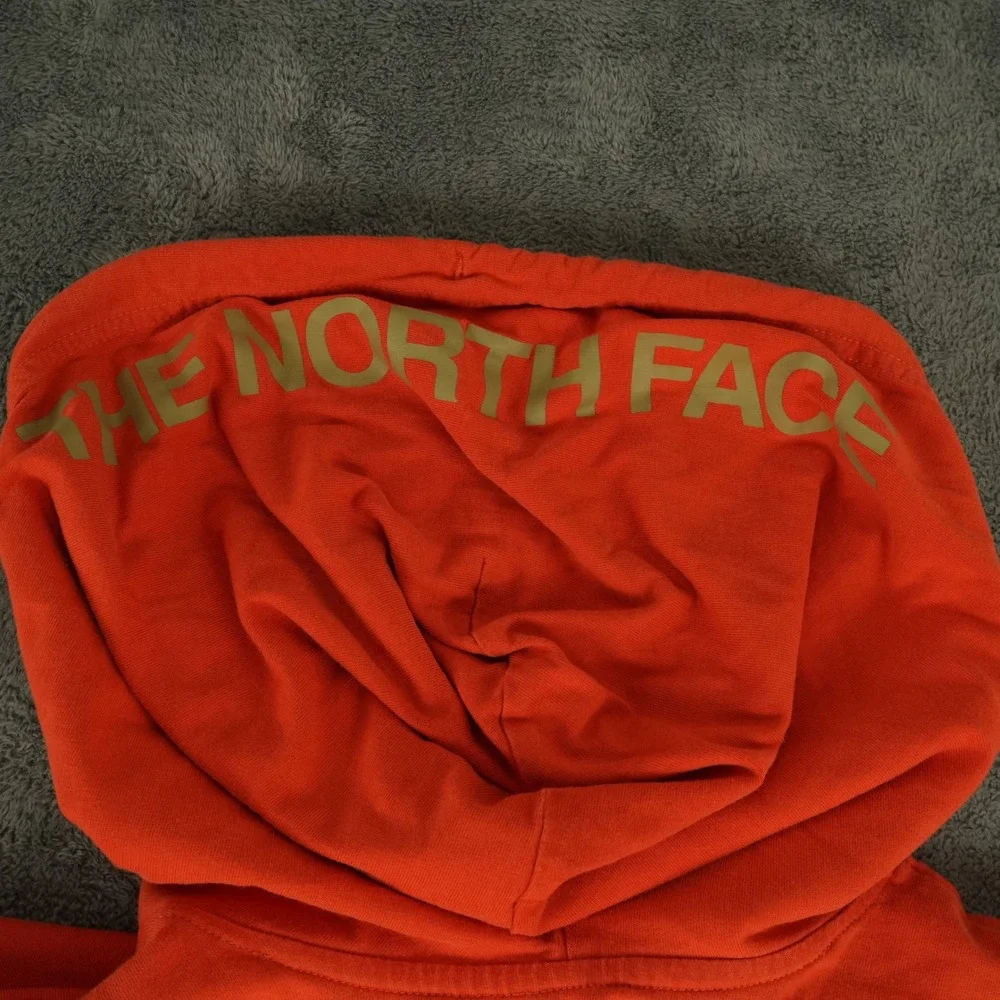 The‎ North Face Hoodie Mens Large Orange Tan Colorblock Hooded Sweatshirt